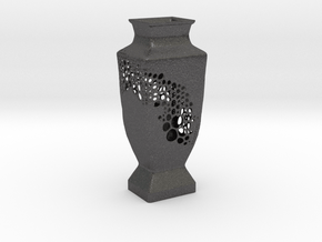 Vase 44 in Dark Gray PA12 Glass Beads