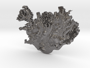 Iceland Heightmap in Processed Stainless Steel 17-4PH (BJT)