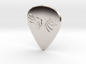 guitar pick_Wings in Rhodium Plated Brass
