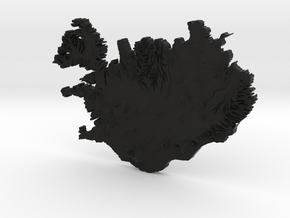 Iceland Heightmap in Black Natural TPE (SLS)