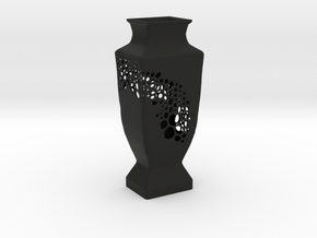 Vase 44 in Black Smooth PA12