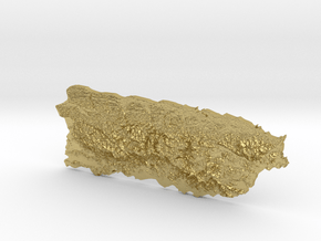 Puerto Rico heightmap in Natural Brass