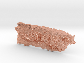 Puerto Rico heightmap in Natural Copper