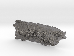 Puerto Rico heightmap in Processed Stainless Steel 17-4PH (BJT)