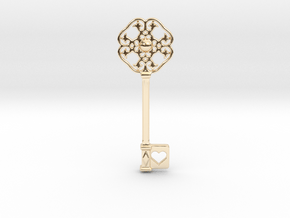 key in 14k Gold Plated Brass