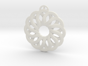 rosette pendant in White Natural Versatile Plastic