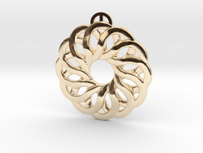 rosette pendant in 14k Gold Plated Brass