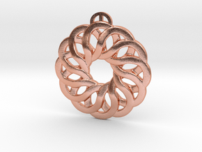 rosette pendant in Natural Copper