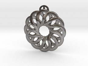 rosette pendant in Processed Stainless Steel 316L (BJT)