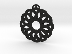 rosette pendant in Black Natural TPE (SLS)