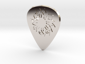 guitar pick_Flower in Platinum