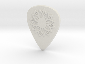 guitar pick_Flower in White Natural TPE (SLS)