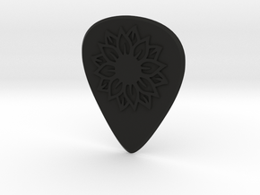 guitar pick_Flower in Black Natural TPE (SLS)