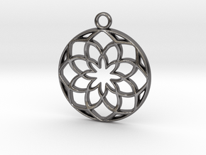 8 Petals Pendant in Processed Stainless Steel 17-4PH (BJT)