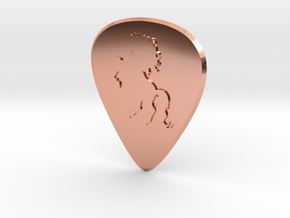 guitar pick_Horse in Polished Copper