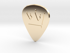 guitar pick_King in 14k Gold Plated Brass