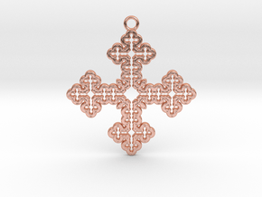 Koch Cross Pendant in Natural Copper