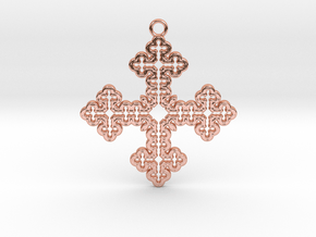 Koch Cross Pendant in Polished Copper