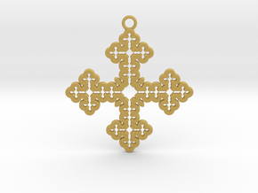 Koch Cross Pendant in Tan Fine Detail Plastic