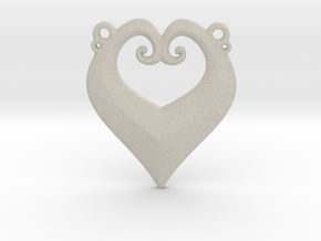 Heart Pendant in Natural Sandstone