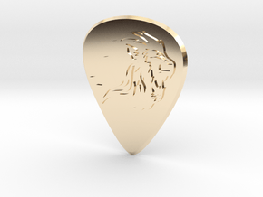 guitar pick_Lion in 14k Gold Plated Brass