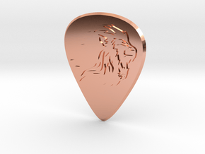 guitar pick_Lion in Polished Copper