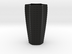 vase17P in Black Smooth Versatile Plastic