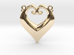 Heart Pendant in 9K Yellow Gold 