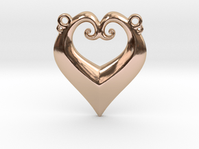 Heart Pendant in 9K Rose Gold 