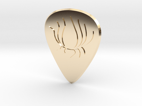 guitar pick_Lotus in 14k Gold Plated Brass