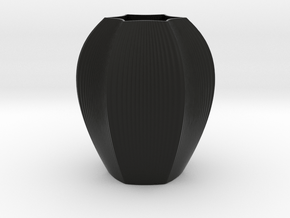 VASE 18PD in Black Smooth PA12