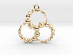 Trottiscliffe Crop Circle Pendant in 14K Yellow Gold