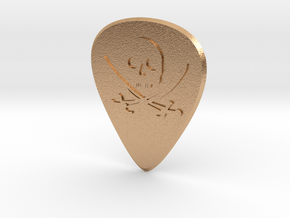 guitar pick_Pirate Skull in Natural Bronze