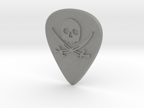 guitar pick_Pirate Skull in Gray PA12 Glass Beads