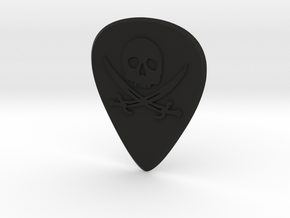 guitar pick_Pirate Skull in Black Natural TPE (SLS)