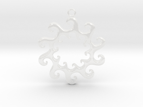 Wavy Pendant in Clear Ultra Fine Detail Plastic