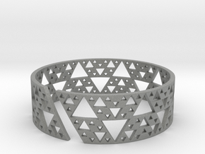 Sierpinski Bracelet in Gray PA12 Glass Beads