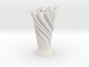 Vase 14P in White Natural TPE (SLS)