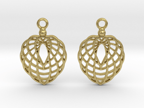 Earrings, pair of in Natural Brass
