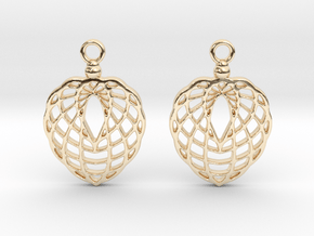 Earrings, pair of in 14k Gold Plated Brass