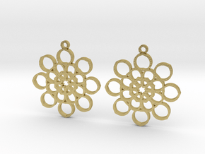 earrings in Natural Brass