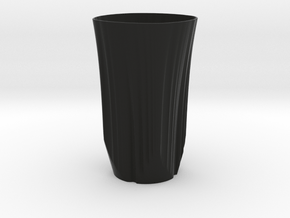 vase 14 in Black Natural TPE (SLS)