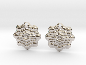 Earrings in Rhodium Plated Brass