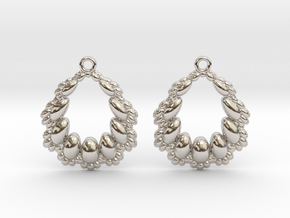 earrings in Rhodium Plated Brass