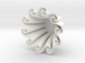 Waves vase in White Smooth Versatile Plastic