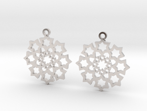 earrings in Rhodium Plated Brass