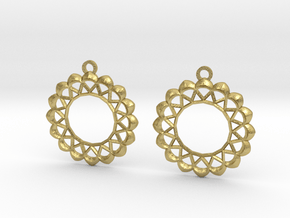 earrings in Natural Brass