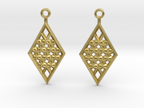 earrings in Natural Brass