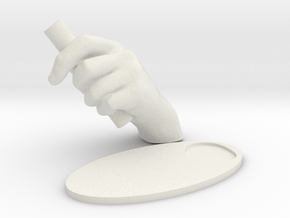 hand penholder_separated parts in White Natural TPE (SLS)