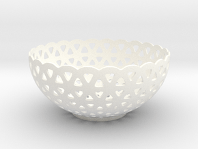 bowl in White Smooth Versatile Plastic